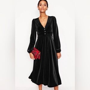 Boden Black Jocelyn Velvet holiday Tea
Dress